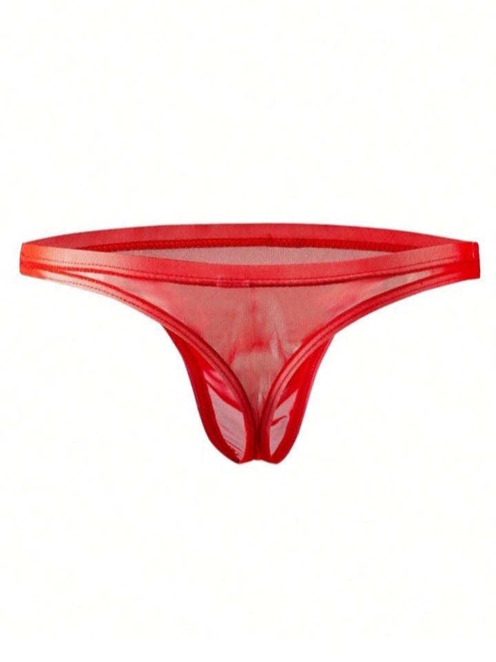 Bonga Boys Men's Red Ultra Thin Mesh Elephant Trunk Briefs Underwear